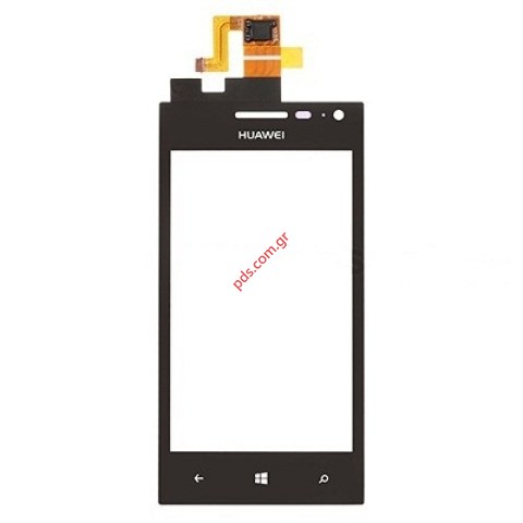 External glass Huawei Ascend W1 Black with Digitizer Touch Screen