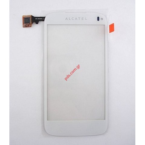 External glass (OEM) Alcatel OT-997 White, OT-997Χ with digitizer white