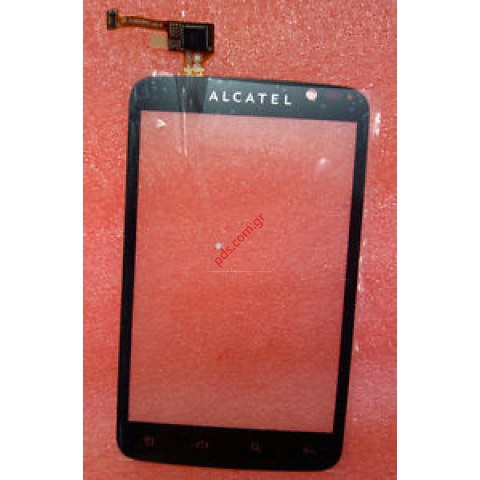 External Glass with Digitazer (OEM) Alcatel OT-991, OT-991X Black