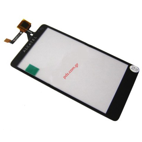 Εξωτερικό τζάμι (OEM) Alcatel OT-993D Black με την αφή σε μαύρο χρώμα
