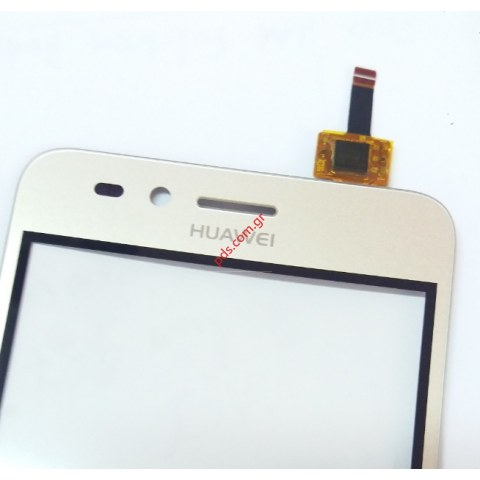 External glass (OEM) Gold Huawei Y3 ii 2016 (4G LTE VERSION ONLY) Digitizer with touch screen.