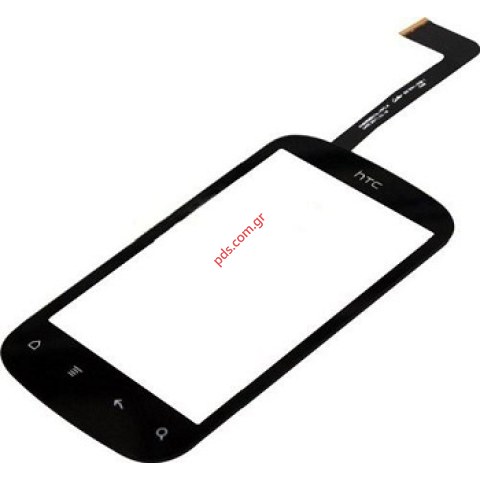 Εξωτερικό τζάμι (OEM) HTC Desire C (A320e) Black Touch panel digitazer