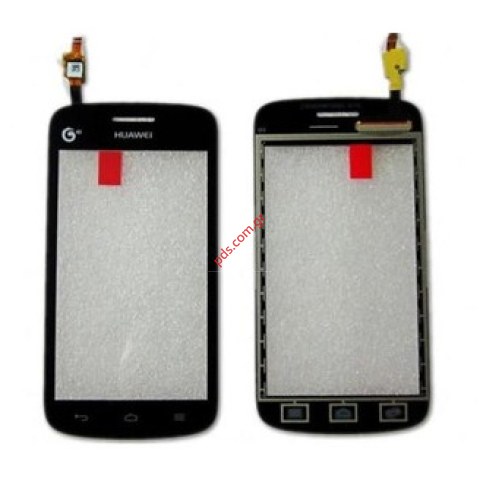 External glass with Digitazer (OEM) Huawei Ascend Y310 Black Touch Unit.