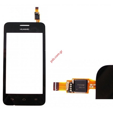 External Glass (OEM) Huawei Ascend Y330 Black with touch screen digitizer 