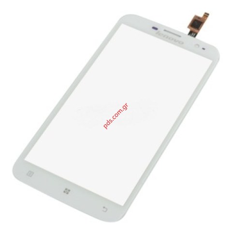 Εξωτερικό τζάμι (ΟΕΜ) Lenovo A850 White σε μαύρο χρώμα.