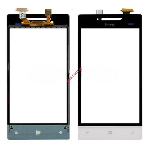 Εξωτερικό τζάμι (OEM) με την αφή HTC 8S White Touch Digitizer για το λευκό χρώμα
