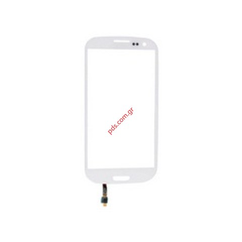Εξωτερικό τζάμι (ΟΕΜ) white Samsung Galaxy i9300 S III σε λευκό χρώμα.