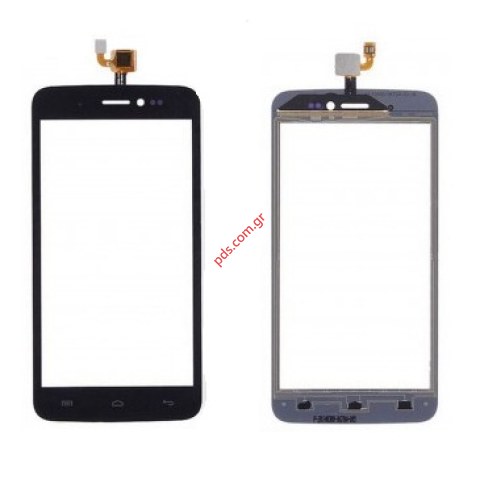 Εξωτερικό τζάμι (OEM) Wiko Lenny 1 Black σε μαύρο χρώμα με τον μηχανισμό αφής Touch screen panel with digitizer