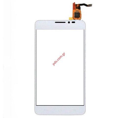 External glass (OEM) white Alcatel ONE Touch Idol X OT-6040, 6040D, 6040X Touch screen panel with digitizer