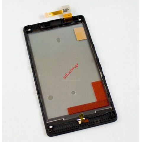 Γνήσια πρόσοψη Nokia Lumia 820 με το τζάμι και την αφή σε μαύρο χρώμα