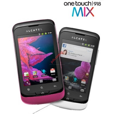 Γνήσιο εξωτερικό τζάμι Alcatel OT 918 Black σε μαύρο χρώμα (VERSION 1, JDC 0181, 0186)