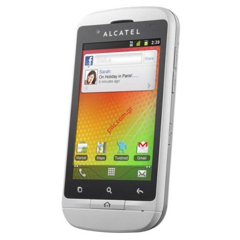 Γνήσιο εξωτερικό τζάμι Alcatel OT 918D Black σε μαύρο χρώμα (VERSION 2, JDC 0179, 0180, 0183)