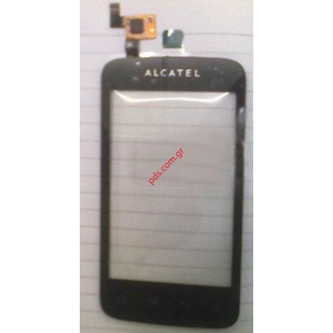 Γνήσιο εξωτερικό τζάμι Alcatel OT 983, OT-983 σε μαύρο χρώμα