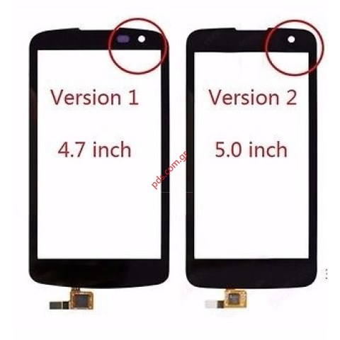 Original Touch Window LG K120e K4 LTE Black with digitizer