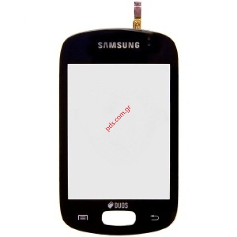 Γνήσιο εξωτερικό τζάμι με αφή Samsung S6012 Black Galaxy Music Duos σε μαύρο χρώμα