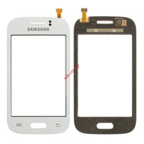 Γνήσιο εξωτερικό τζάμι Samsung S6312 Galaxy Young Duos White σε λευκό χρώμα Touch Panel Digitizer 