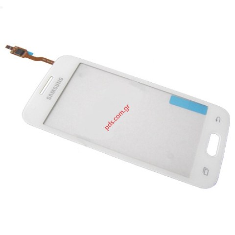 Γνήσιο εξωτερικό τζάμι Samsung SM-G318H Galaxy Trend 2 Lite White σε λευκό χρώμα με τον μηχανισμό οθόνης αφής 