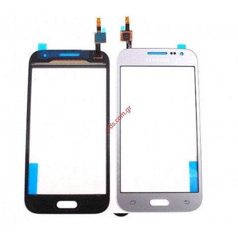 Γνήσιο εξωτερικό τζάμι Silver Samsung G360F Galaxy Core Prime σε ασημί χρώμα με την αφή