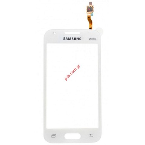 Γνήσιο εξωτερικό τζάμι White Samsung G313 Galaxy S Duos 3 (DUOS) σε λευκό χρώμα με την αφή Γνήσιο εξωτερικό τζάμι White Samsung G313 Galaxy S Duos 3 (DUOS) σε λευκό χρώμα με την αφή