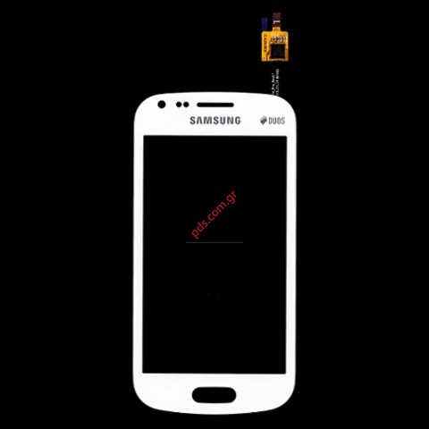 Γνήσιο εξωτερικό τζάμι White Samsung S7582 Galaxy Trend Plus Dual SIM Digitizer σε λευκό χρώμα