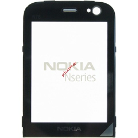Γνήσιο μαύρο τζαμάκι πρόσοψης Nokia N78 Black Γνήσιο μαύρο τζαμάκι πρόσοψης Nokia N78 Black