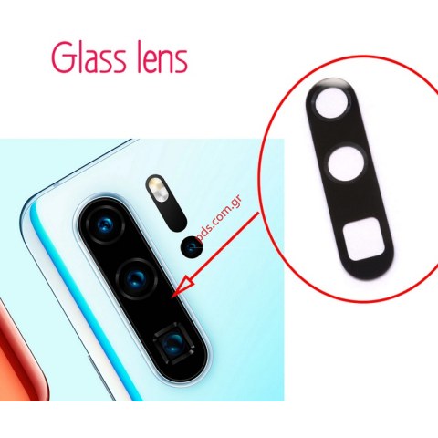 Γνήσιο πίσω τζαμάκι κάμερας Huawei P30 (ELE-L29) OEM Black back camera Glass με ταινία ORIGINAL Γνήσιο πίσω τζαμάκι κάμερας Huawei P30 (ELE-L29) OEM Black back camera Glass με ταινία ORIGINAL