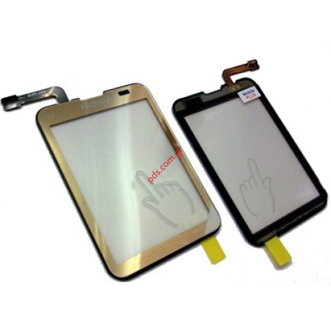 Γνήσιο τζάμι οθόνης Nokia C3-01 Gold με touch screen panel digitazer σε χρυσό χρώμα