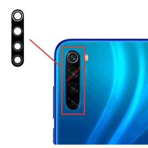 Πίσω τζαμάκι κάμερας Xiaomi Redmi Note 8 M1908C3JGG (2021) Black back camera Glass Bulk