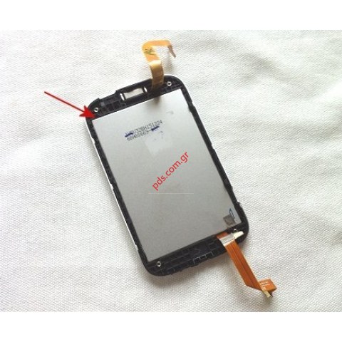 Σετ πρόσοψης με τζάμι HTC Desire C (A320e) Black και οθόνη σε μαύρο χρώμα