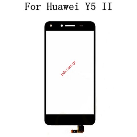 External glass with touch (OEM) Huawei Y5 II 2016 Black External glass with touch (OEM) Huawei Y5 II 2016 Black