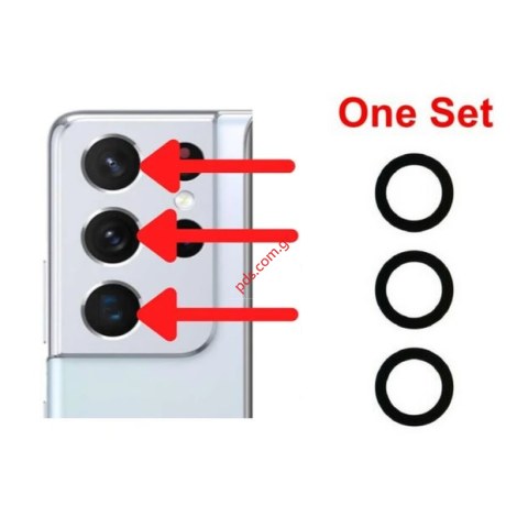 Τζαμάκι κάμερας Samsung SM-G988 Galaxy S21 Ultra 5G Back camera glass (OEM) (3PCS)