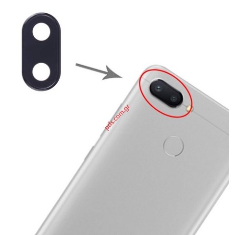 Τζαμάκι πίσω κάμερας Xiaomi RedMi 6/6A (M1804C3DG) Back camera len window Bulk