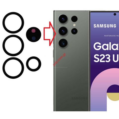 Camera glass repair set Samsung Galaxy S24 ULTRA S928B 5 pcs back Bulk Camera glass repair set Samsung Galaxy S24 ULTRA S928B 5 pcs back Bulk