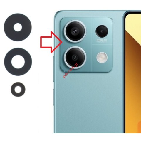 Τζαμάκια πίσω κάμερας Xiaomi Redmi Note 13 Pro 5G (2312DRA50C) back camera glass set 3 pcs Bulk Τζαμάκια πίσω κάμερας Xiaomi Redmi Note 13 Pro 5G (2312DRA50C) back camera glass set 3 pcs Bulk