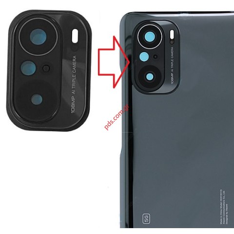 Back camera glass only Xiaomi Mi 11i 5G (M2012K11G) 108MP W/Frame OEM Bulk