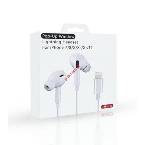 Ακουστικά Earbuds iPhone JH-7A με μικρόφωνο & καλώδιο Stereo Bulk