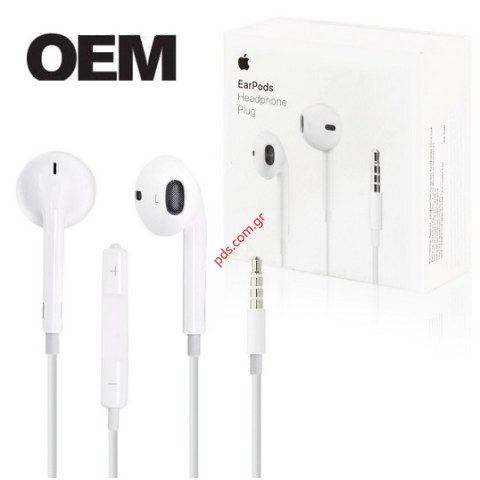 Ακουστικά EarPods (OEM) iPhone MNHF2ZM/A 3.5mm Jack Stereo 6s (Α1472) Blister