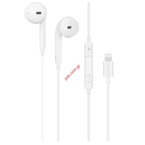Ακουστικά stereo Hoco L7 Lightning iPhone series 8 Pin converce earphone Earpods white Box (ΕΞΑΝΤΛΗΘΗΚΑΝ)