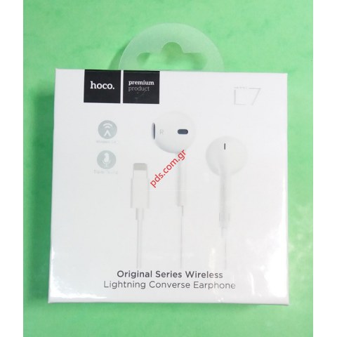 Ακουστικά stereo Hoco L7 Lightning iPhone series 8 Pin converce earphone Earpods white Box (ΕΞΑΝΤΛΗΘΗΚΑΝ)