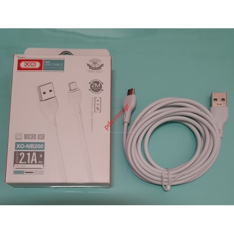 Cable XO NB200 MicroUSB B 2.0M USB White Box
