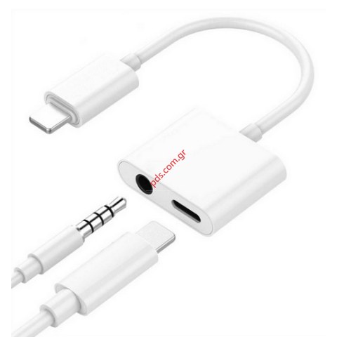 Μετατροπέας Lightning σε Lightning Φορτιση και Audio 3.5mm jack ήχου Bulk