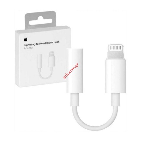 Μετατροπέας (OEM) MMX62ZM/A iPhone Lightning 8 Pin to Audio Adaptor 3,5mm Data Cable White (BOX)