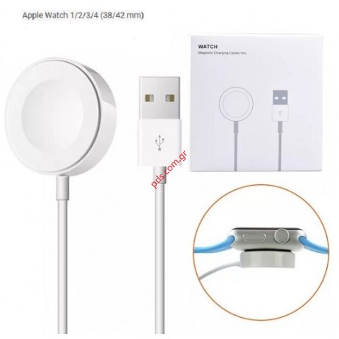 Συμβατό Καλώδιο φόρτισης ρολογιών iWatch (MU9K2ZM/A) USB A PORT με μαγνητική επαφή Bulk