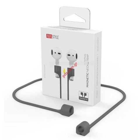 Βάση ακουστικών λαιμού για Apple AirPods AhaStyle PT74 σιλικόνης Magnetic Grey σε γκρί χρώμα