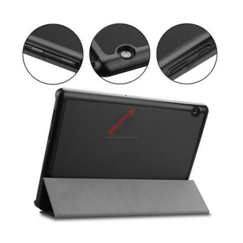 Θήκη τύπου βιβλίου iPAD 8/9 (10.2 inch) A2602 2021 Book stand 3 fold σε μαύρο χρώμα Blister