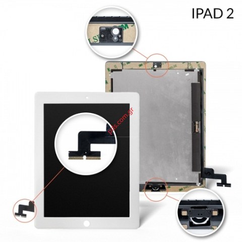 Complete set LCD iPAD 2 White (Display+Touch) Complete set LCD iPAD 2 White (Display+Touch)