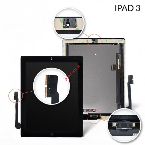 Complete set LCD iPAD 3 Black (Display+Touch) Complete set LCD iPAD 3 Black (Display+Touch)