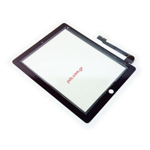 Εξωτερικό τζάμι (OEM) iPad 3 model A1430 Black glass with touch screen digitazer (NO HOME BUTTON)