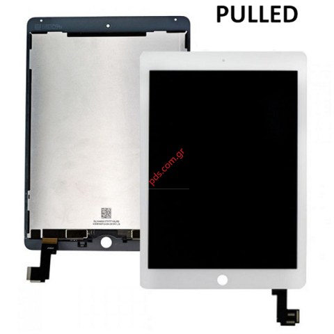 Γνήσια οθόνη PULLED Lcd Apple iPad Air 2 (A1555) White σε λευκό χρώμα.