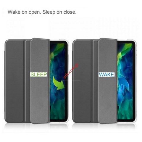 Θήκη τύπου βιβλίου iPAD PRO 11 (A2301) 2021 Book & silicon stand 3 fold σε μαύρο χρώμα Blister